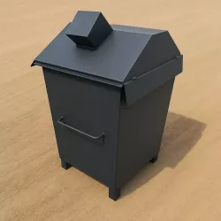 Бак под золу 900л