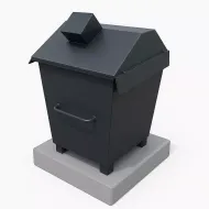 Бак под золу 900л