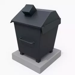 Бак под золу 900л